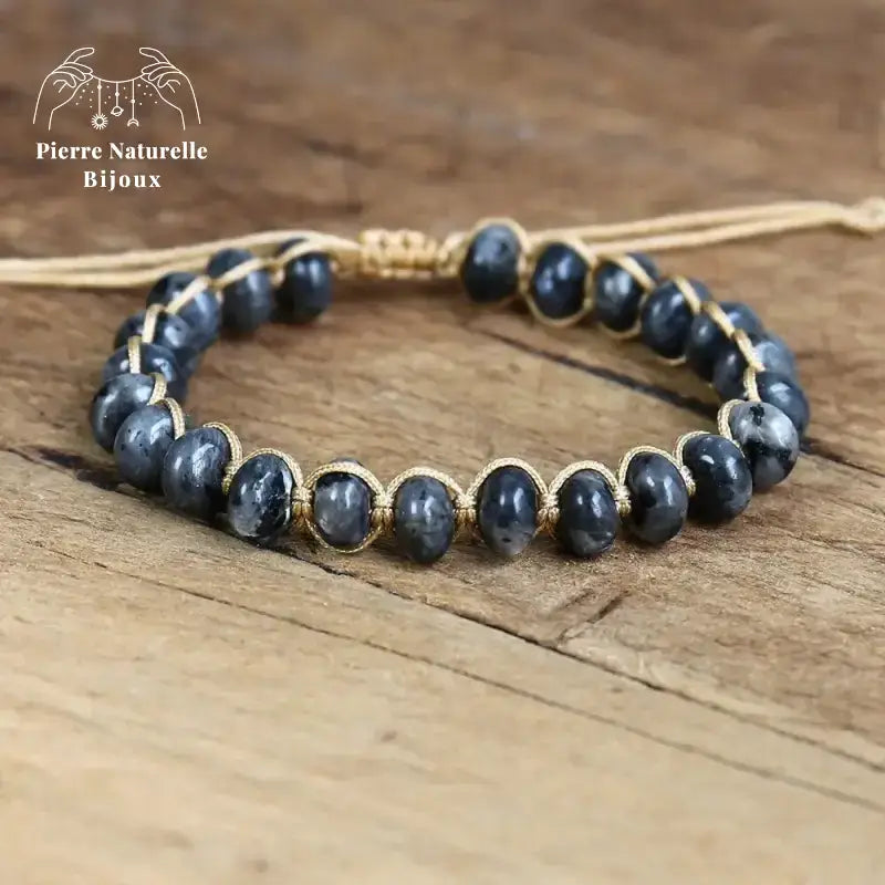 Bracelet wrap "Nuance" en Labradorite | Bracelets | pierre naturelle bijoux