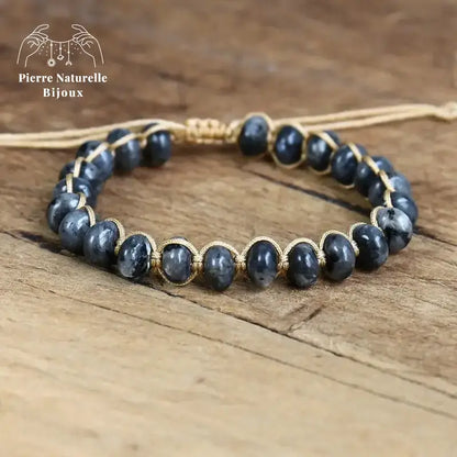 Bracelet wrap "Nuance" en Labradorite | Bracelets | pierre naturelle bijoux