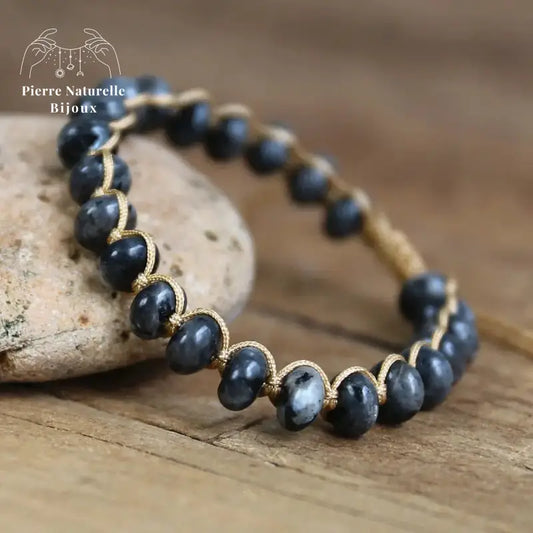 Bracelet wrap "Nuance" en Labradorite | Bracelets | pierre naturelle bijoux