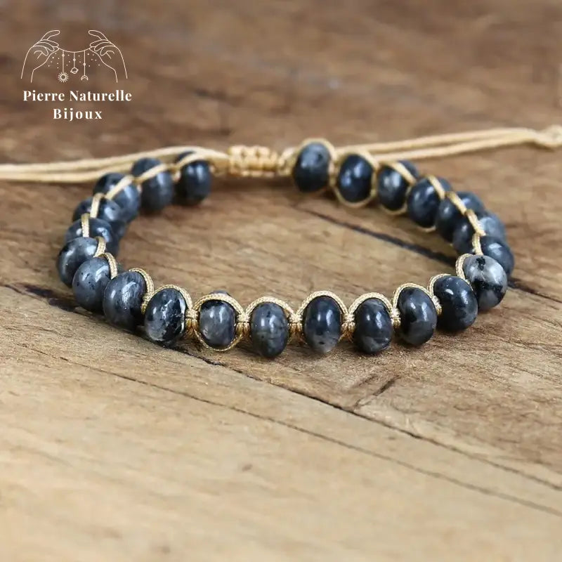 Bracelet wrap "Nuance" en Labradorite | Bracelets | pierre naturelle bijoux