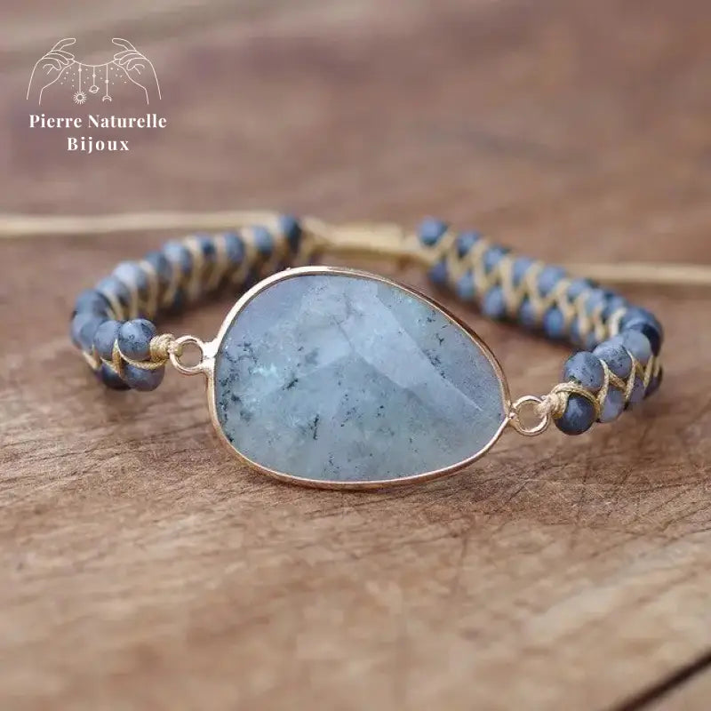 Bracelet wrap "Refuge" en Labradorite