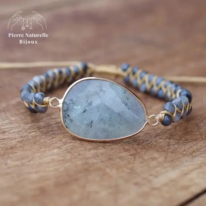 Bracelet wrap "Refuge" en Labradorite
