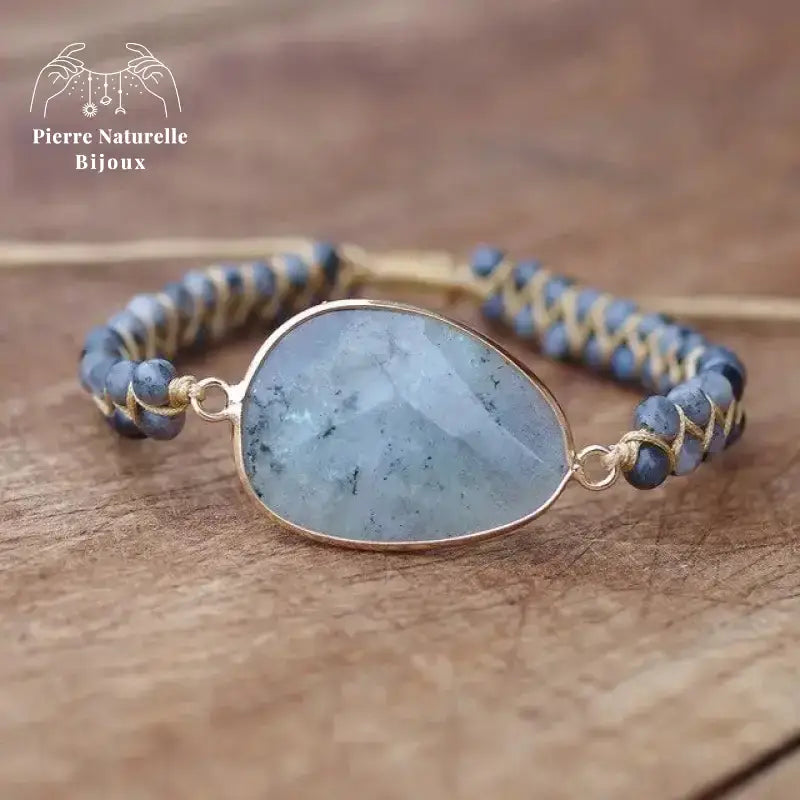 Bracelet wrap "Refuge" en Labradorite
