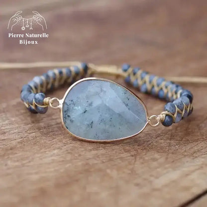 Bracelet wrap "Refuge" en Labradorite