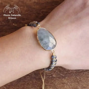 Bracelet wrap "Refuge" en Labradorite | Bracelets | pierre naturelle bijoux