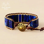 Bracelet wrap en Lapis-Lazuli | Bracelets | pierre naturelle bijoux