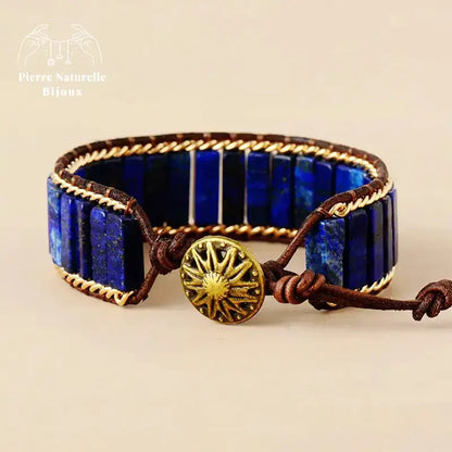 Bracelet wrap en Lapis-Lazuli | Bracelets | pierre naturelle bijoux