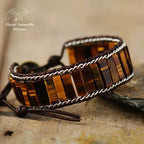 Bracelet wrap en œil de tigre | Bracelets | pierre naturelle bijoux