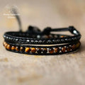 Bracelet wrap "Influence" en œil de tigre | Bracelets | pierre naturelle bijoux