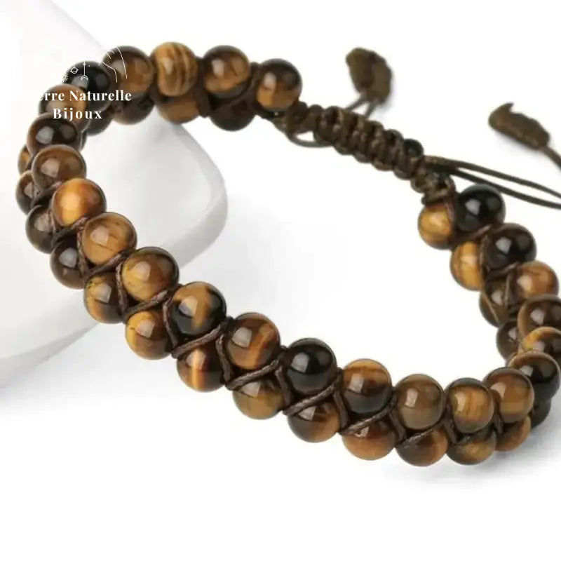 Bracelet wrap "Sincérité" en œil de tigre | Bracelets | pierre naturelle bijoux