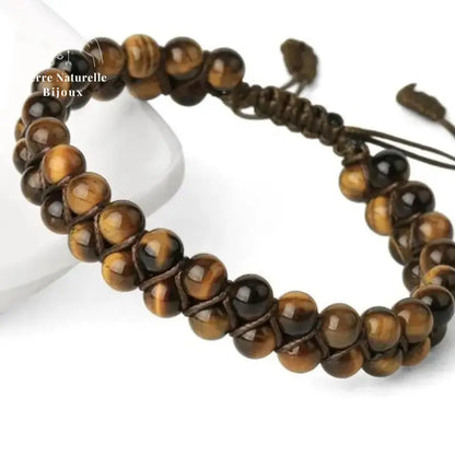 Bracelet wrap "Sincérité" en il de tigre | Bracelets | pierre naturelle bijoux