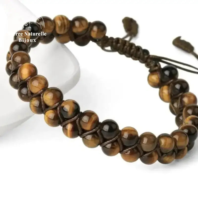 Bracelet wrap "Sincérité" en œil de tigre | Bracelets | pierre naturelle bijoux
