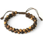bracelet wrap "sincérité" en œil de tigre vue de face