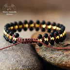 Bracelet wrap "Hérédité" en Onyx | Bracelets | pierre naturelle bijoux