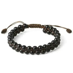 bracelet wrap "sincérité" en onyx vue de face