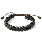 bracelet wrap "sincérité" en onyx vue de face