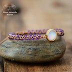 Bracelet wrap "Rayonnement" en Opale et Améthyste | Bracelets | pierre naturelle bijoux