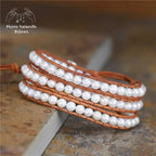 Bracelet wrap en Perle d'eau douce | Bracelets | pierre naturelle bijoux