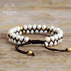 Bracelet wrap "Féminité" en Perle d'eau douce | Bracelets | pierre naturelle bijoux