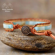 Bracelet wrap en pierre Amazonite | Bracelets | pierre naturelle bijoux