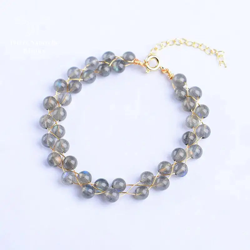 Bracelet wrap en Pierre de lune | Bracelets | pierre naturelle bijoux