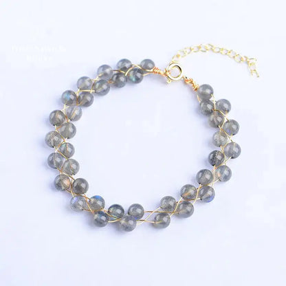 Bracelet wrap en Pierre de lune | Bracelets | pierre naturelle bijoux