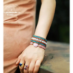 Bracelet wrap en Pierre de lune et Apatite | Bracelets | pierre naturelle bijoux