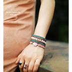 Bracelet wrap en Pierre de lune et Apatite | Bracelets | pierre naturelle bijoux