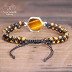Bracelet wrap en pierre œil de tigre | Bracelets | pierre naturelle bijoux