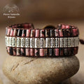 Bracelet wrap en Rhodonite | Bracelets | pierre naturelle bijoux