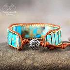 Bracelet wrap en Turquoise | Bracelets | pierre naturelle bijoux