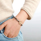 Bracelet wrap "Om" en Turquoise / Amazonite | Bracelets | pierre naturelle bijoux