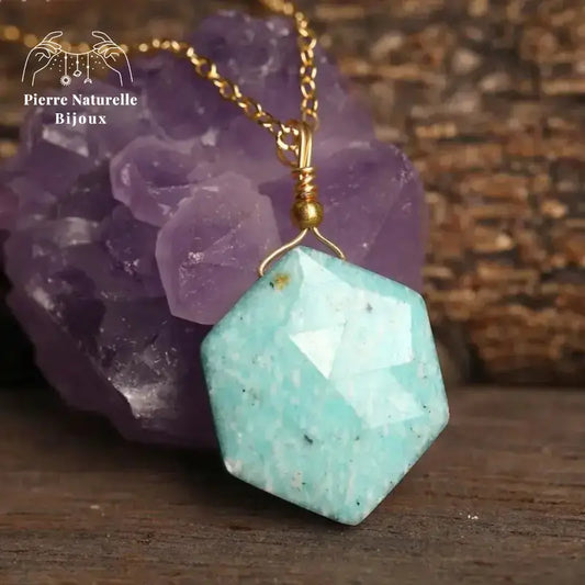 Collier en Amazonite | Colliers | pierre naturelle bijoux