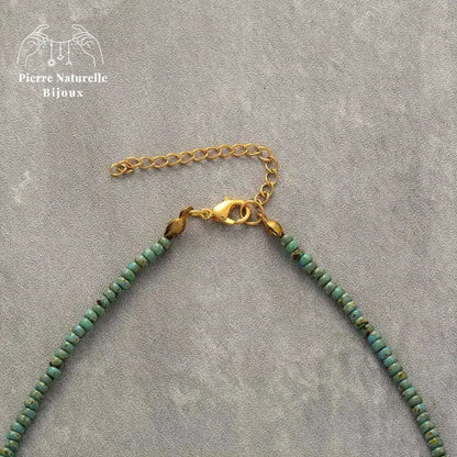 Collier en Amazonite et Perles de rocaille | Colliers | pierre naturelle bijoux