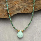 Collier en Amazonite et Perles de rocaille | Colliers | pierre naturelle bijoux