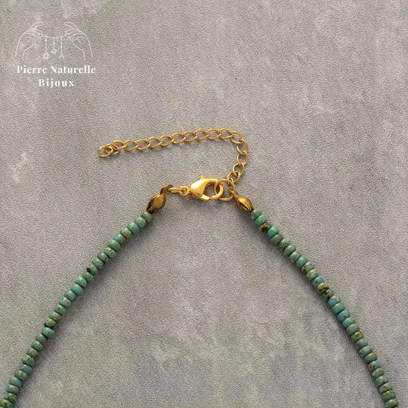 Collier en Amazonite et Perles de rocaille | Colliers | pierre naturelle bijoux