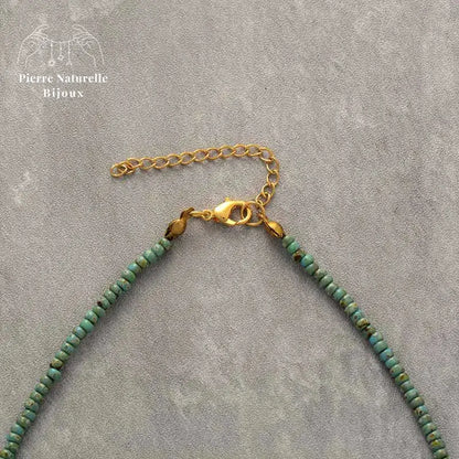 Collier en Amazonite et Perles de rocaille | Colliers | pierre naturelle bijoux