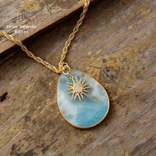 Collier "Rayonnant" en Amazonite | Colliers | pierre naturelle bijoux