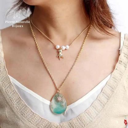 Collier "Rayonnant" en Amazonite | Colliers | pierre naturelle bijoux