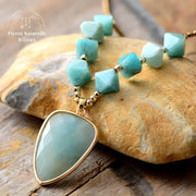 Collier "Réconfort" en Amazonite | Colliers | pierre naturelle bijoux