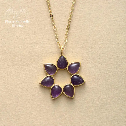 Collier "Fleur" en Améthyste