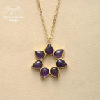 Collier "Fleur" en Améthyste