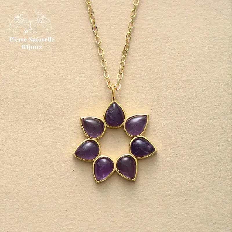 Collier "Fleur" en Améthyste