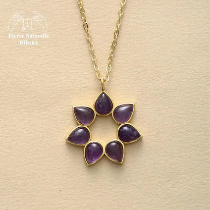 Collier "Fleur" en Améthyste