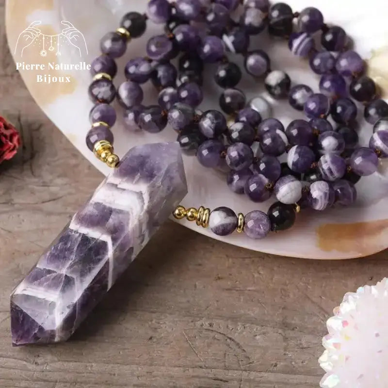 Collier "Bacchus" en Améthyste | Colliers | pierre naturelle bijoux