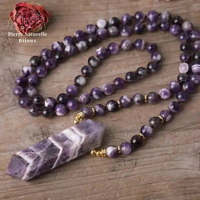 Collier "Bacchus" en Améthyste | Colliers | pierre naturelle bijoux