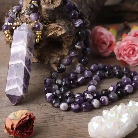 Collier "Bacchus" en Améthyste | Colliers | pierre naturelle bijoux