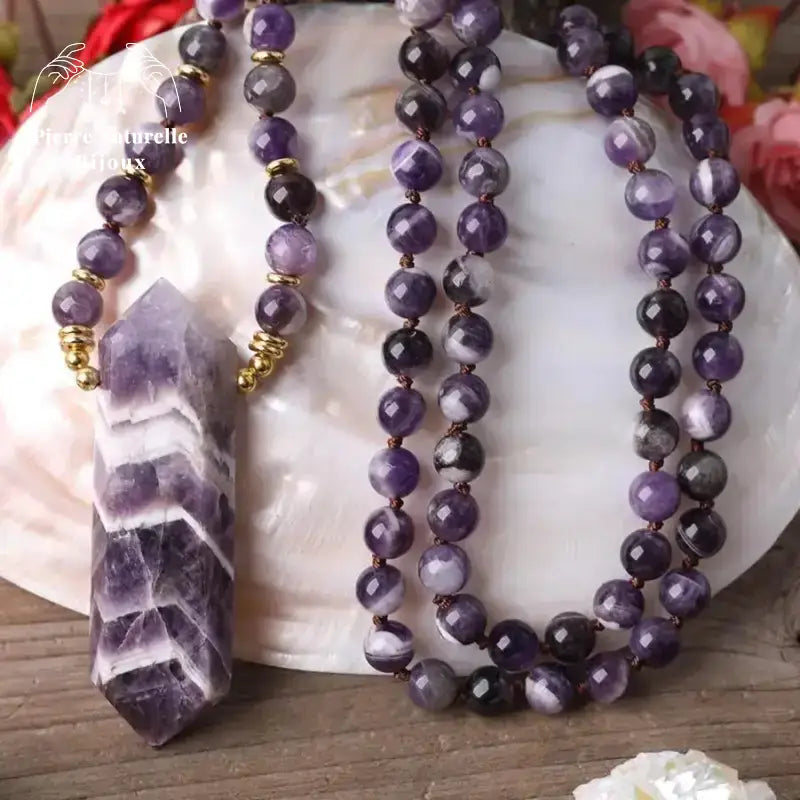 Collier "Bacchus" en Améthyste | Colliers | pierre naturelle bijoux