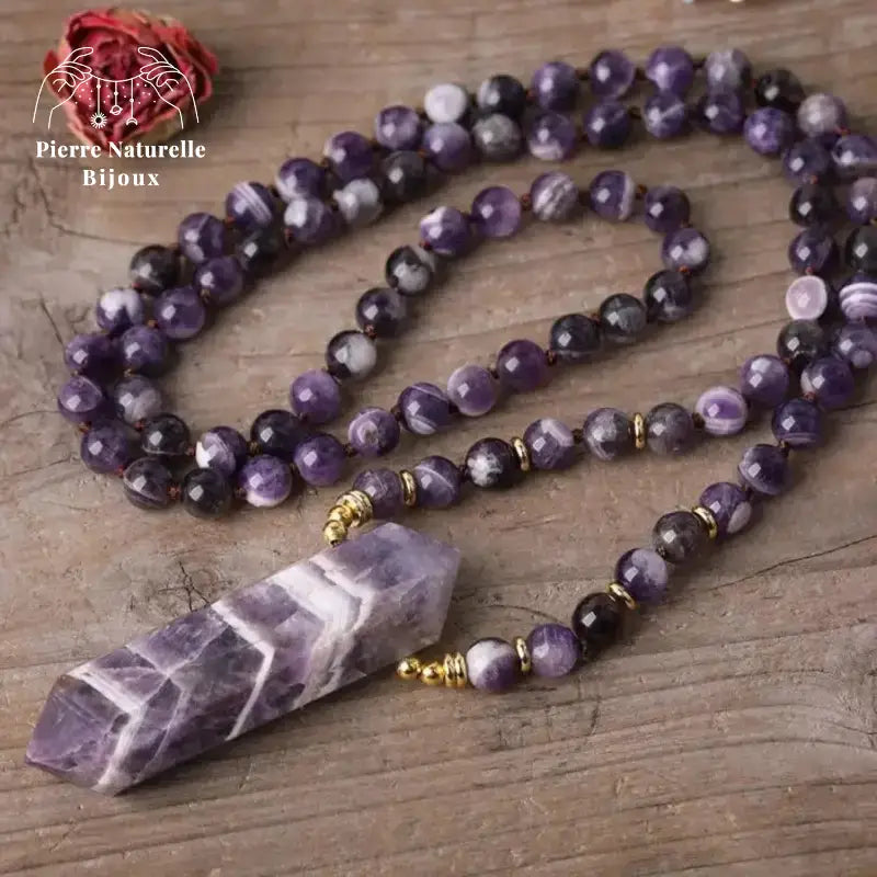 Collier "Bacchus" en Améthyste | Colliers | pierre naturelle bijoux