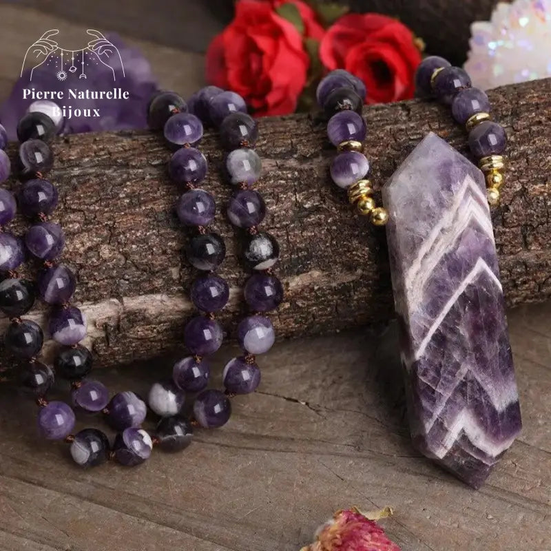 Collier "Bacchus" en Améthyste | Colliers | pierre naturelle bijoux